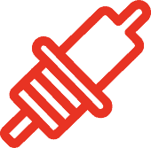 Spark plug icon representing automotive parts and tyre services at Jacko Tyres.