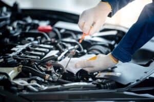 Accurate vehicle engine check and maintenance at Jacko Tyres car service centre.